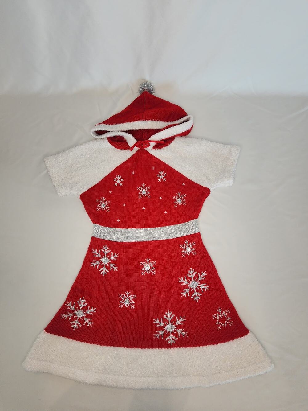 Kids 33 Degree Knit Christmas Dress M7/8